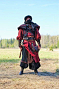 No, It's not cosplay. It was made for a swedish larp. But I did not have time to finish the gear. So I will make more this summer. And it's made from bones, leather, lots of different fabrics and m...