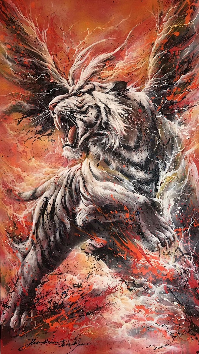 白虎，是中国古代神话中的天之四灵之一，源...