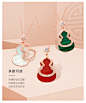 周大福ENZO彩宝福禄18K金宝石钻石项链吊坠 多款送礼精选-tmall.com天猫