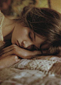 Asleep on a quilt: 