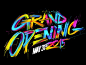 Grand Opening type treatment digital photoshop adobe wacom brush lettering type treatment typography