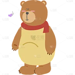 卡通风可爱拟人动物贴纸-SVG-熊