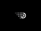 DP logotype letter DP monogram black and white minimal geometric logo design 90-s style pixel art logo design inspiration ideas for branding and identity graphic design