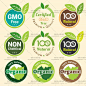 植物 叶子 有机水果和蔬菜的有机标签 LOGO 矢量图 平面 设计素材-淘宝网