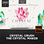 Crystal Crush - the crystal maker 五彩水晶水彩效果设计素材-淘宝网
