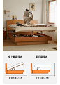 泡沫小敏北欧实木箱体床1.5米日式小户型樱桃木高箱储物1.8双人床-淘宝网