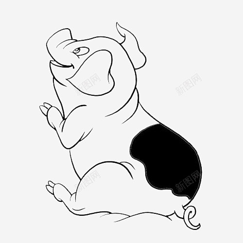 花猪猪简笔画图标