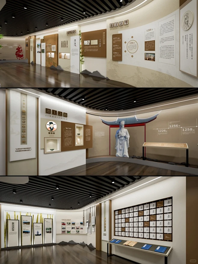 村史馆展厅设计分享 | 新中式展厅设计 - 小红书-花瓣网