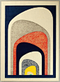 Tōshi Yoshida - Extension, 1969, Woodblock print: 