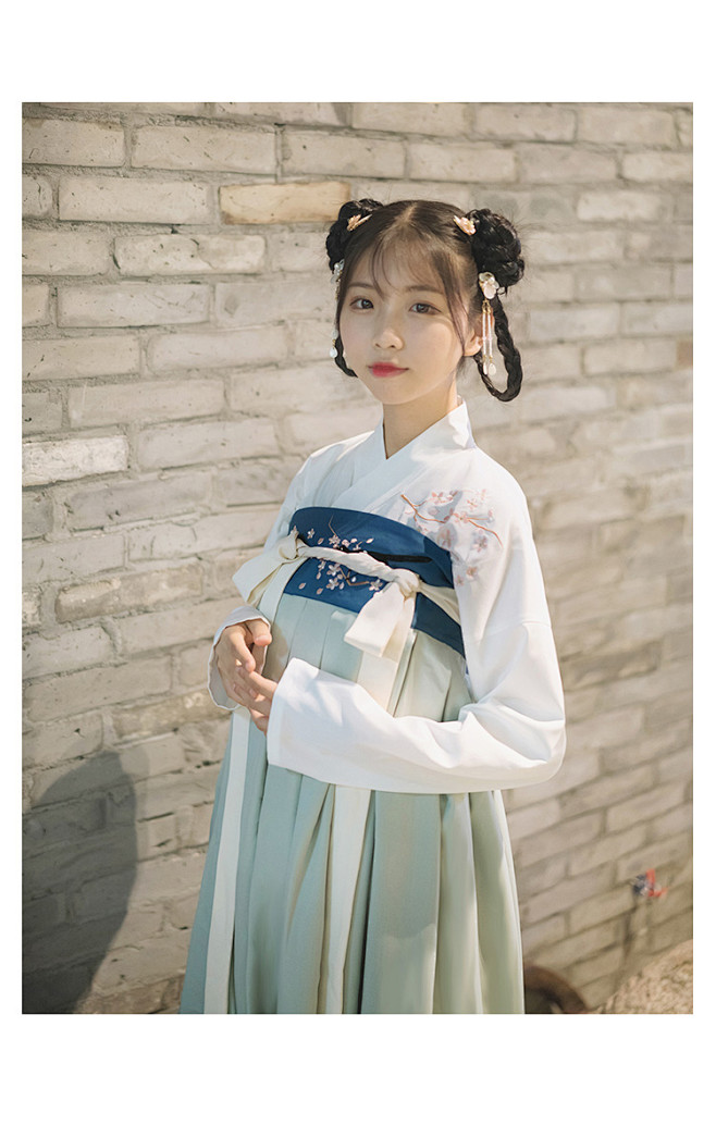 汉尚华莲传统汉服女装唐制高腰齐胸襦裙梅花喜鹊绣花日常襦裙秋淘宝网
