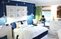 蓝色童趣美式卧室-室内设计