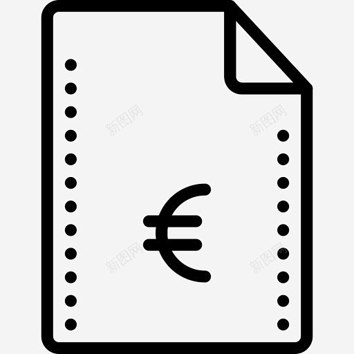 欧盟财务文件货币欧元图标 UI图标 设计...