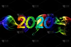 2020,新年前夕,烟,抽象,背景聚焦,传统,请柬,贺卡,风,烟雾
