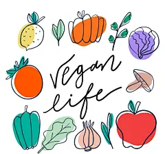 彩色手绘蔬菜素食框架矢量图