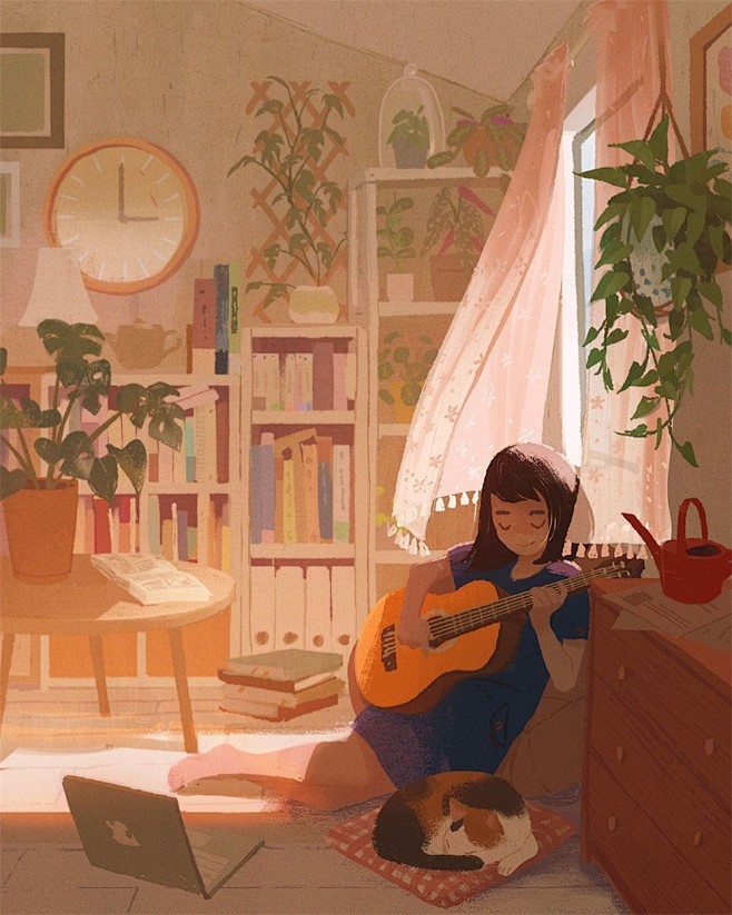 温暖的光影！ 12款故事场景插画
