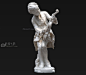 少年莫扎特，弹小提琴的小孩，石膏像雕像青铜像雕塑 - 雕塑3d模型 3dsnail模型网