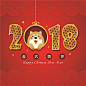 喜庆新年2018狗年春节促销活动招贴卡通矢量AI设计海报 (9)