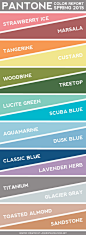 pantone color report: spring 2015 // quite a lot that I like!