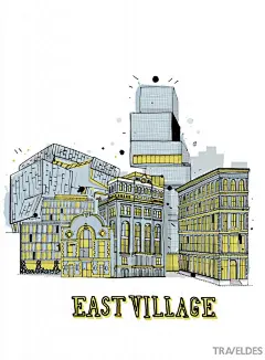 写给纽约的一封情书 浪漫的城市插画《All The Buildings In New York》_TRAVELDES - Travel + Design