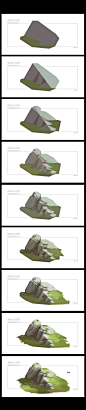 画了一个石头基础画法的步骤图，附带GIF小教程，适合初学者。 迷鹿CG绘画交流企鹅群：805334157 ​, MI LU
