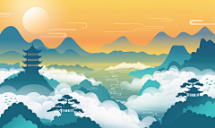 星星梨采集到国潮风景/山水
