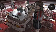 汽车 女孩 灯光 4K高清动漫壁纸 4K手机壁纸 @ 800x450 - 4K高清壁纸
