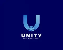 字母U握手造型标志logo矢量图素材