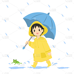 一见倾昕采集到雨衣小孩