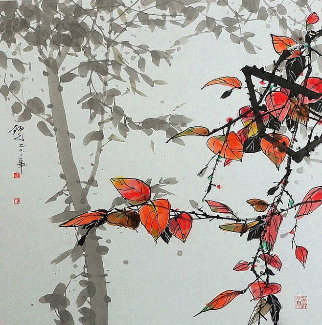 汪钰元彩墨画