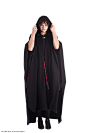 Renaissance Wool Cape - Hooded Cloak Full Length in Melton-Custom to Order : This cape is full and elegant. It will keep you warm in the winter or a cool spring or brisk fall day.  This is created from a quality wool, meant