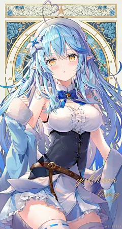 雪花Lady插画图片壁纸