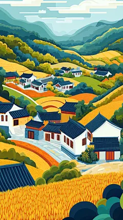 秋分海报节日背景插画通用插画 (13)