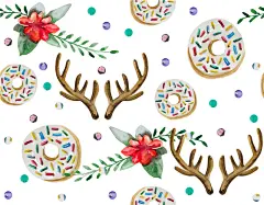 蛋糕甜甜圈甜品店手绘水彩插画风格甜点PNG免扣设计素材 (9)