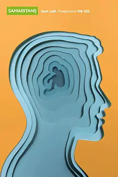 疫情系列-创意：将大脑立体化，一层一层窥见需要心理咨询的你01