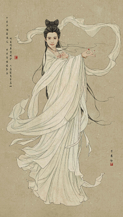 Pinacolade采集到风格画【工笔/白描】