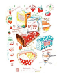 来自法国自由插画师Lucile Prache 的美食日记！