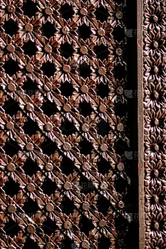 抽象无缝背景的寺庙雕塑