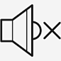 静音音量多媒体矢量线图标 https://88ICON.com 静音音量 多媒体矢量线图标