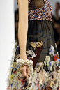 Pearls and chiffon feathers at Chanel Spring 2013 via @Style.com - I love the whimsy and texture! #fashion #style