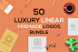 50款线形 Logo 模板合集 50 Linear Premade Logo Bundle – 设计小咖