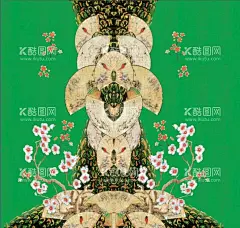 大花  - 源文件下载【酷图网】数码,设计,大牌,手绘,方巾,