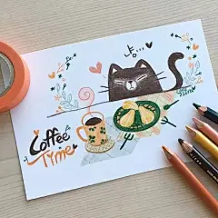 一组简单易上手的#手帐素材插画手绘#
by/INS插画师sorssora ​ ​​​​