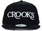 美国Crooks&Castles;代购 新款 黑色 可调节平檐棒球帽 包邮 - Crooks & Castles