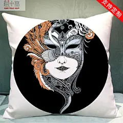 日式和风浮世绘抱枕锦鲤麒麟神兽暗黑系插画纹身馆酒吧个性靠垫子-淘宝网