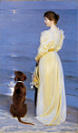 海边作者：Peder Severin Krøyer ... 来自画片集 - 微博