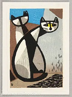Tomoo Inagaki 日本艺术家稲垣知雄猫咪版画作品|版画|猫咪|日本艺术家_新浪新闻