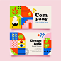Flat design geometric pattern business card