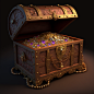 Treasure chest, gold, jewels, chest, pirate, treasure, wooden, antique, valuable, precious, hoard, wealth, riches