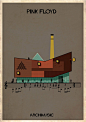 当建筑变成音乐 CLASSIC SONGS BECOME BUILDINGS OF ARCHIMUSIC ILLUSTRATIONS BY FEDERICO BABINA - 灵感日报 : 如果说Federico Babina之前设计的Archist系列插画作品就如同一个形象的过程，那么相比之下，这次的Archimusic系列显得更加模糊与抽象。这个系列将27首流行歌曲转化为建筑插画，其中包含了David Bowie，Amy Winehouse ，Elvis Presley 和 Mozart... ...