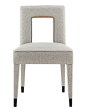 Cade Dining Chair Contemporary, Transitional, Metal, Upholstery Fabric, Dining Chair by Carlyle Collective